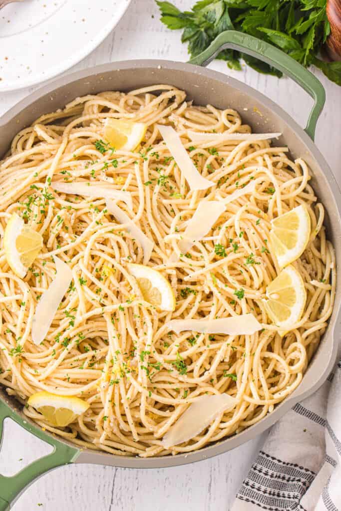 Crisp-Center Garlic Parmesan Pasta with Lemon