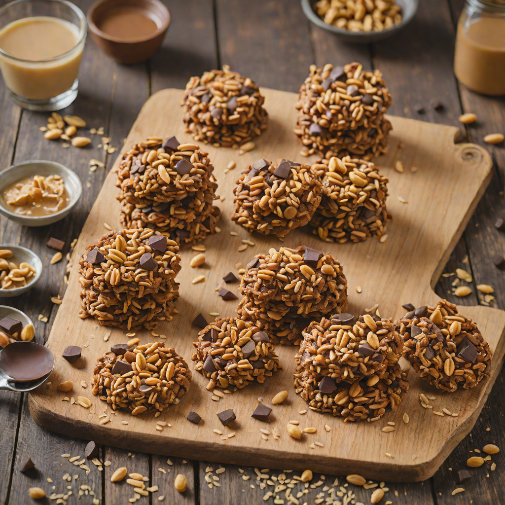 No-Bake Chocolate Peanut Butter Oat Cookies