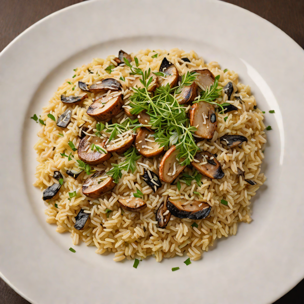 Half-and-Half Mushroom Risotto with Parmesan