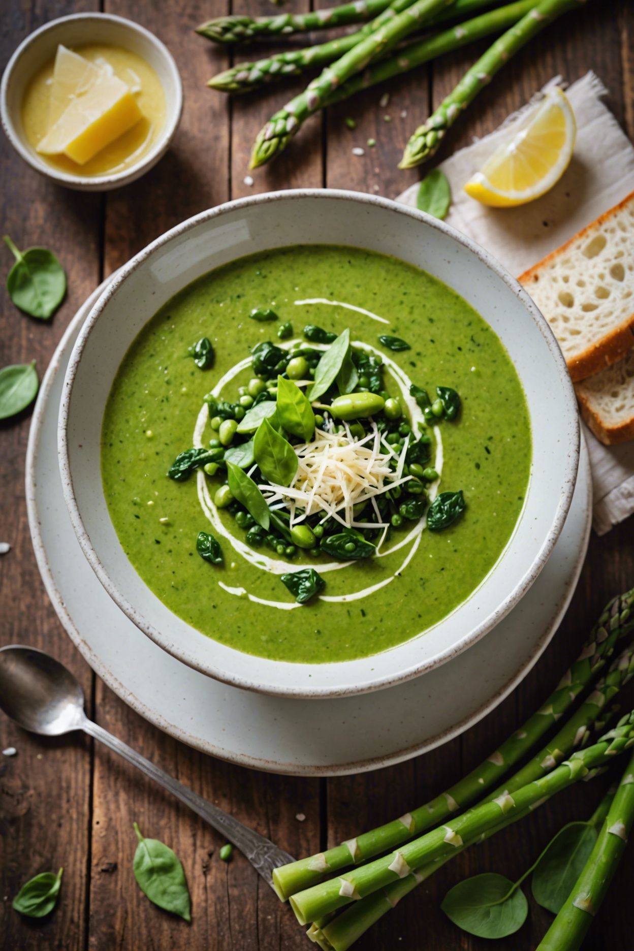 Spinach and Asparagus Soup