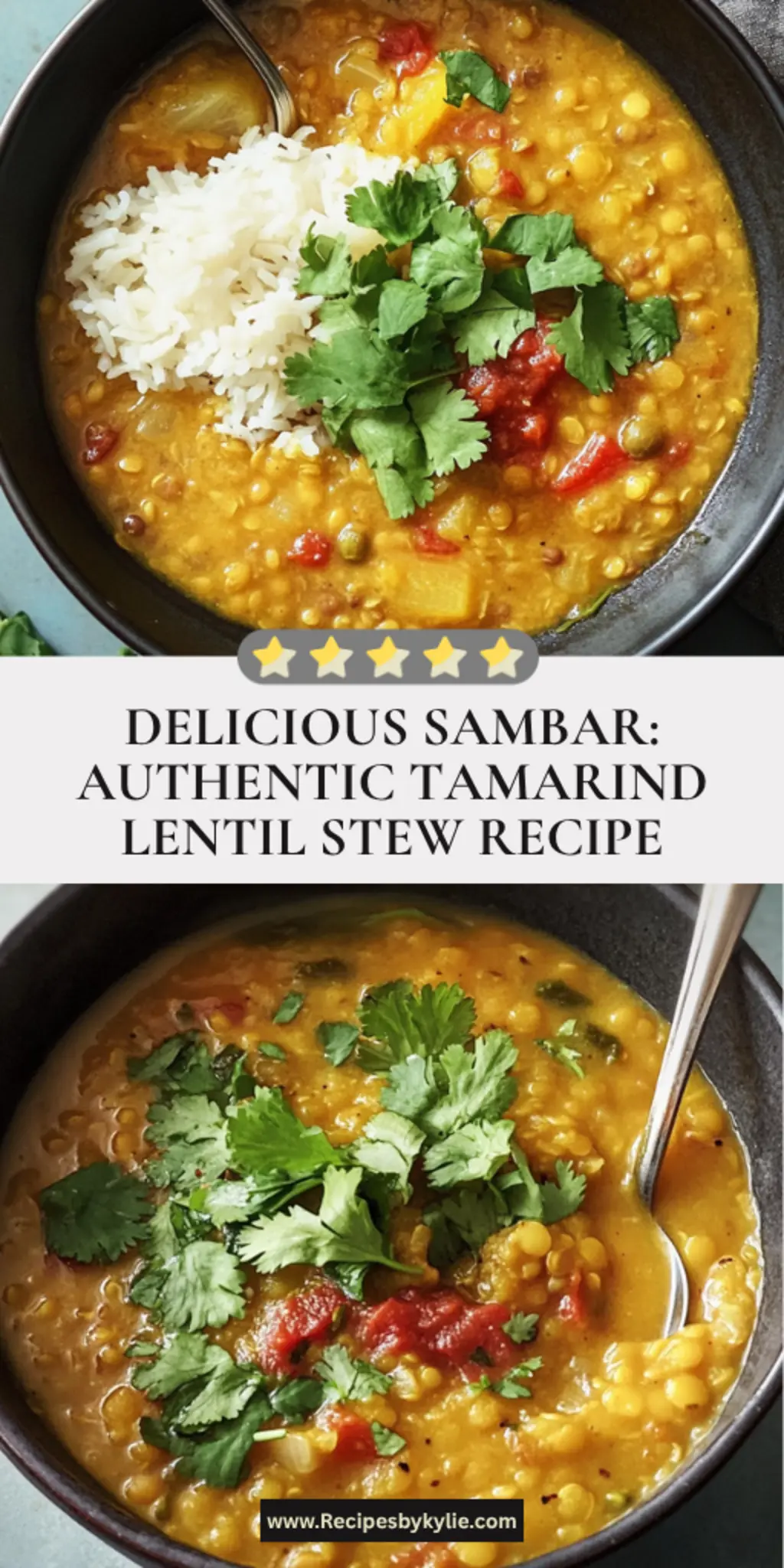Spiced Red Lentil Sambar with Tamarind