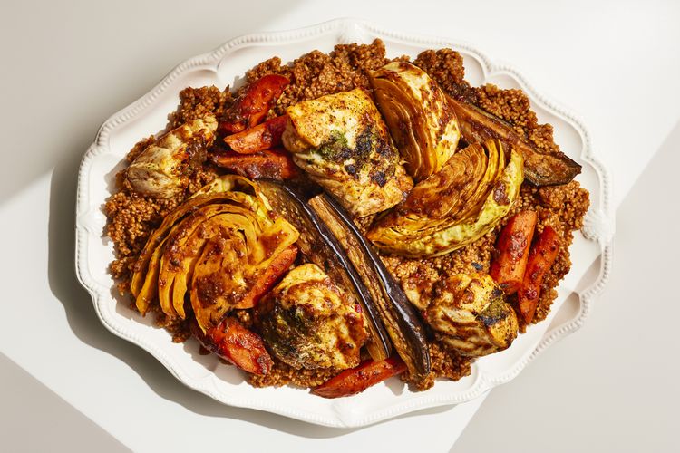 Senegalese Spiced Jollof Rice with Lamb and Vegetables