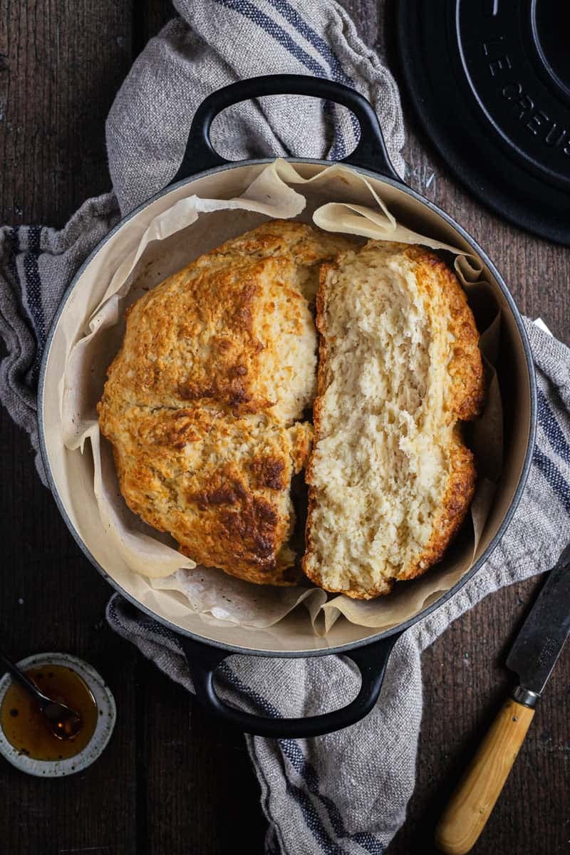 Oven-Baked Damper Bread with Caramelized Onion and Stout Butter