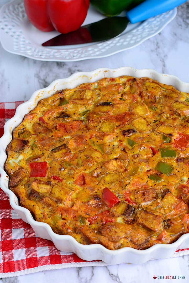 Plantain and Egg Frittata with Bell Peppers