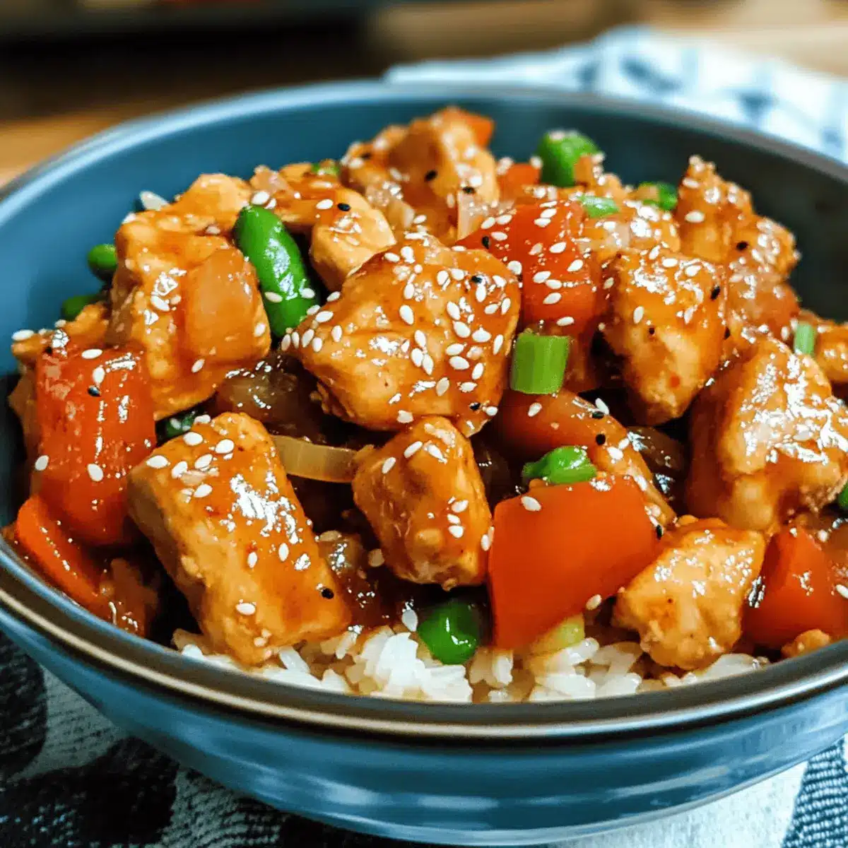 Soy-Ginger Chicken Stir Fry with Toasted Sesame and Brown Sugar Sauce