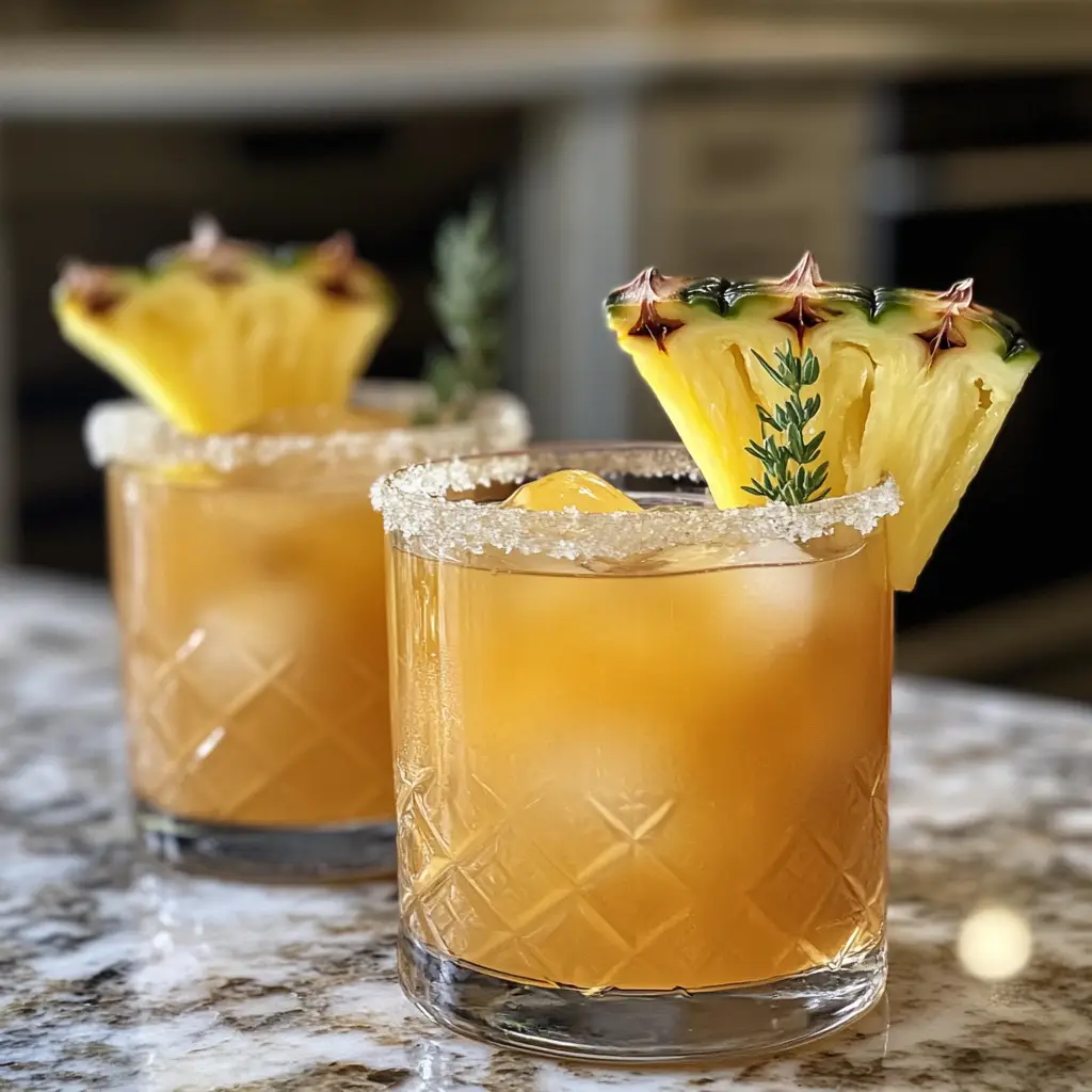 Tropical Scotch Cocktail with Pineapple and Ginger