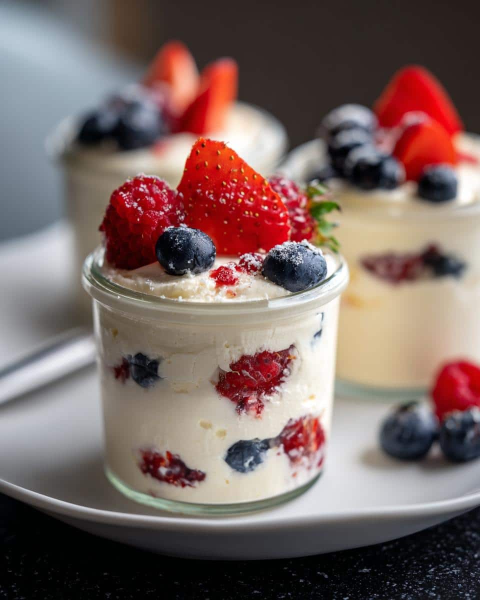 No-Bake Honey Vanilla Mascarpone Berry Cups
