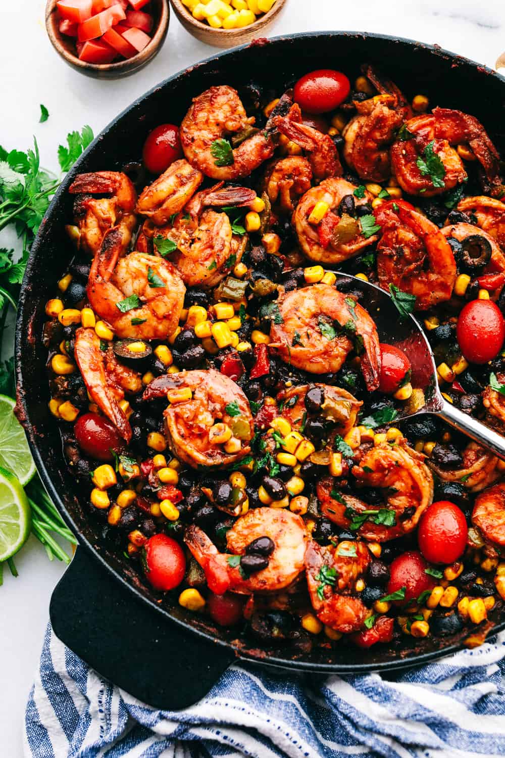 Skillet Shrimp and Cherry Tomato Simmer