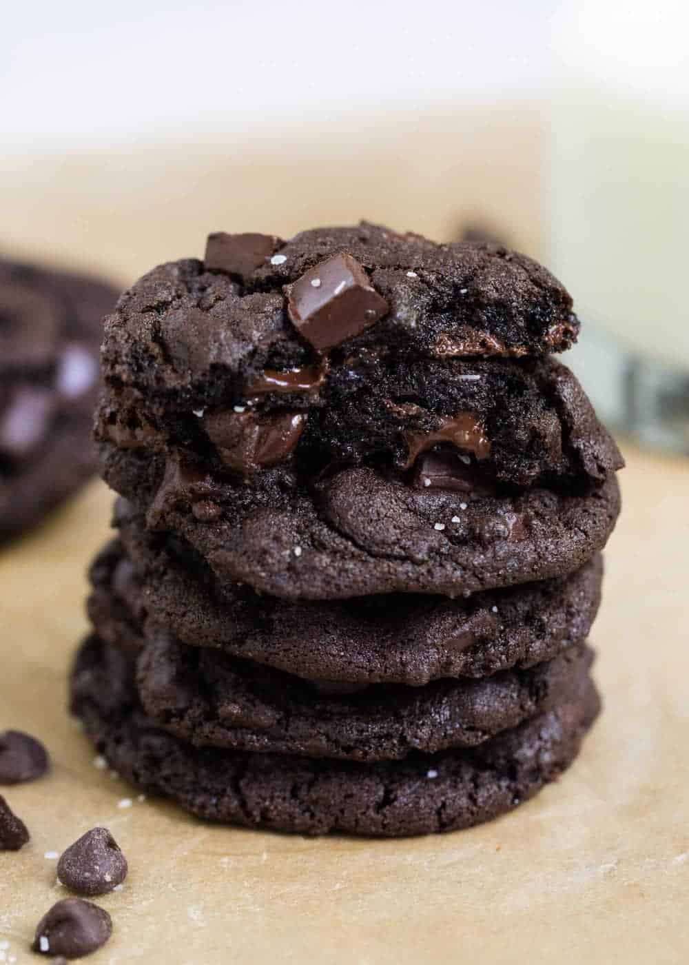 Baked Triple Chocolate Chip Cookies
