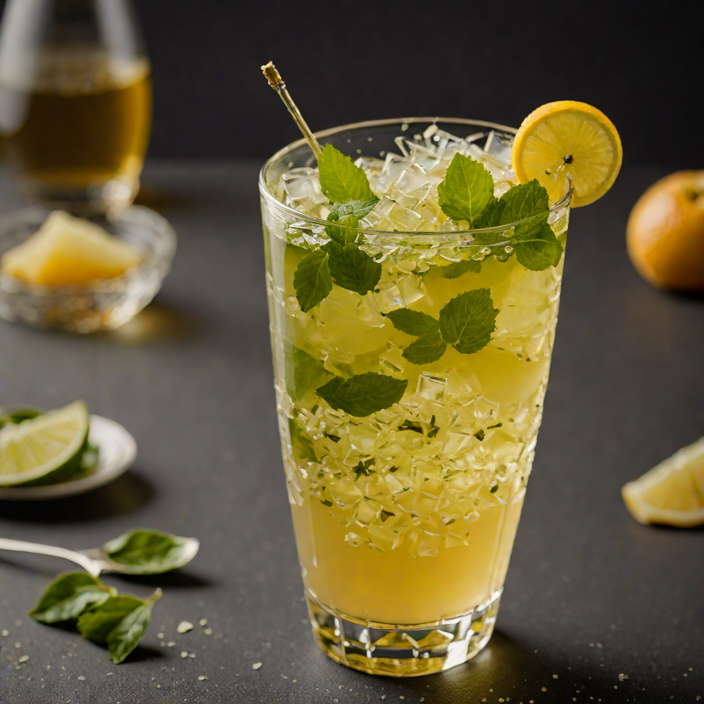 Layered Green Tea and Honey Sparkler