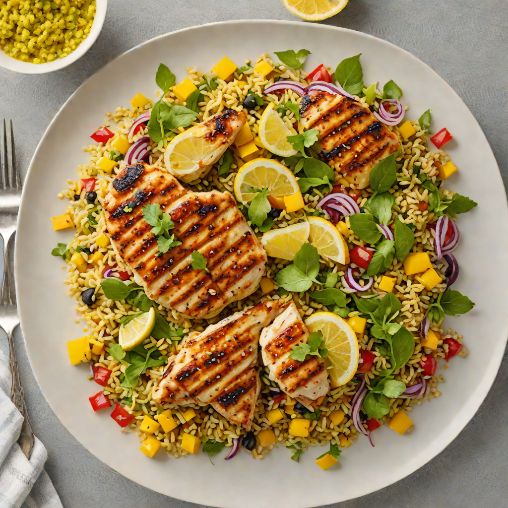 Grilled Lemon-Turmeric Chicken with Quinoa Salad