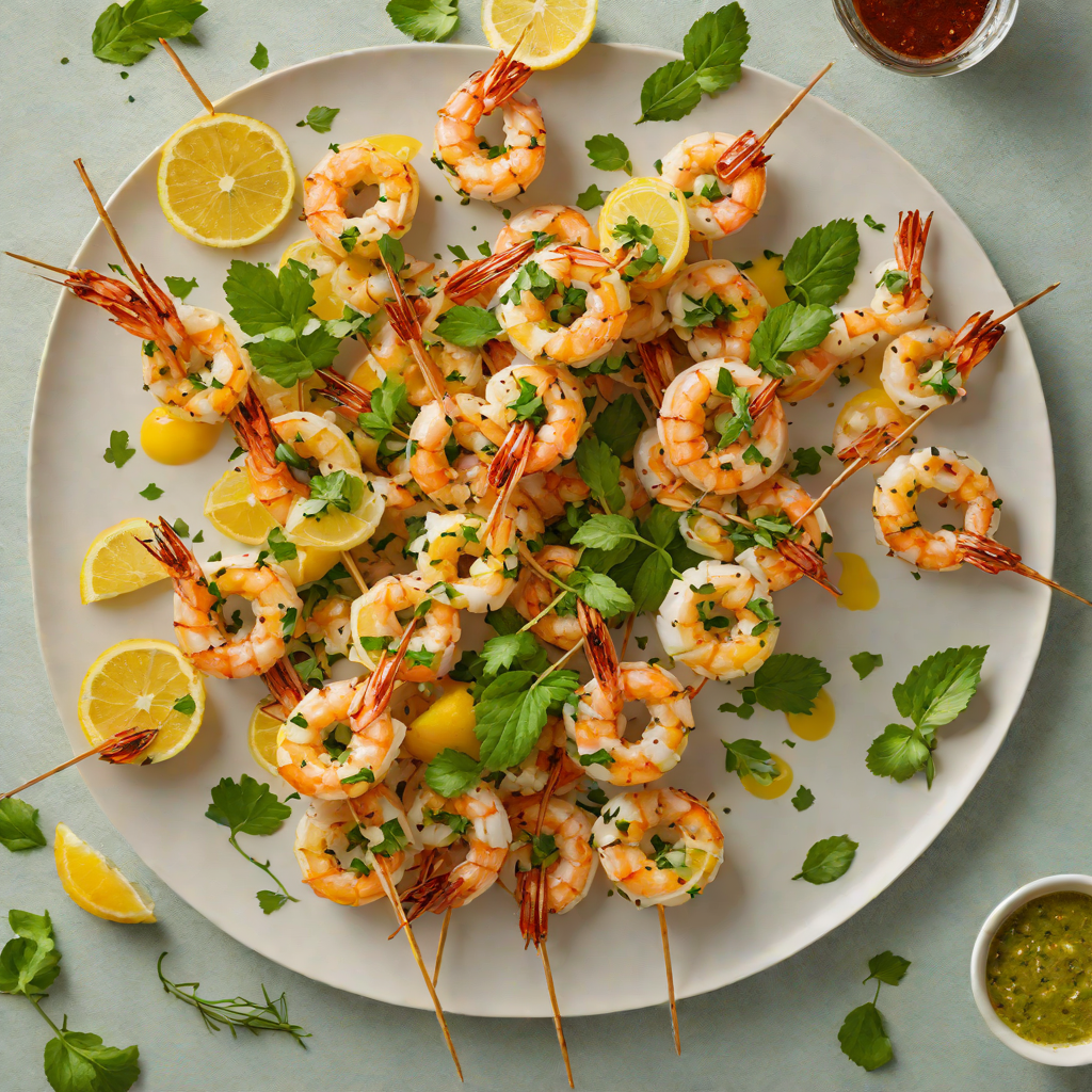 Citrus-Marinated Grilled Shrimp Skewers with Summer Herb Relish