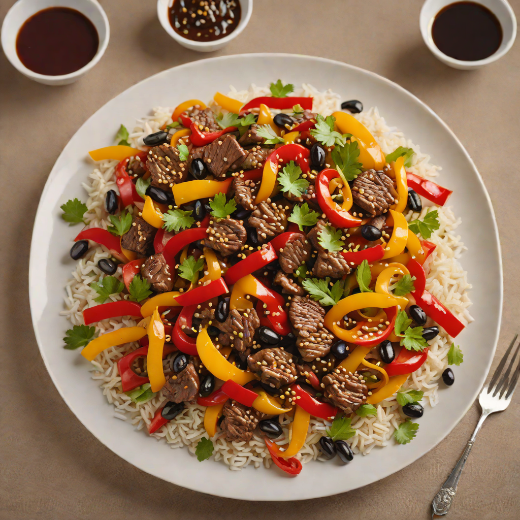 Sautéed Beef Stir Fry with Bell Peppers and Black Bean Sauce
