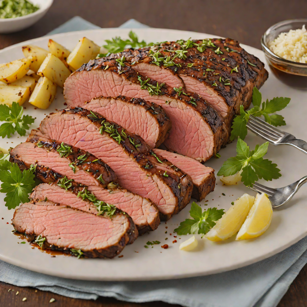 Slow-Roasted Tri-Tip with Garlic Herb Rub