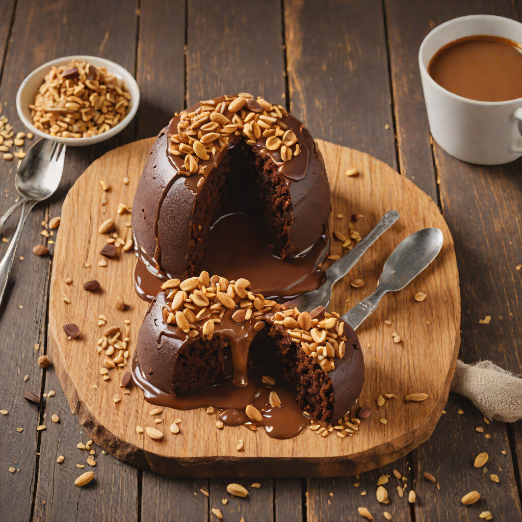 Chocolate and Peanut Butter Mug Cake