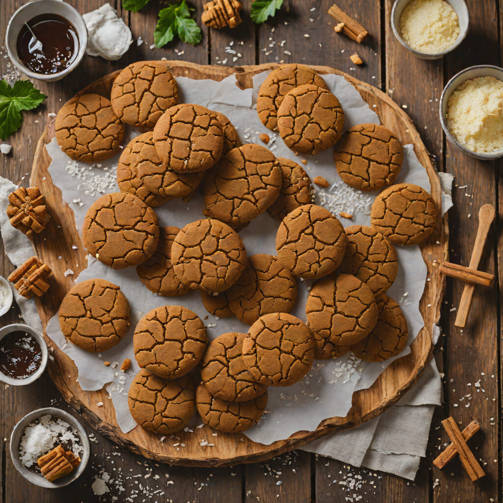Skillet Ginger Molasses Cookies with Crystallized Sugar