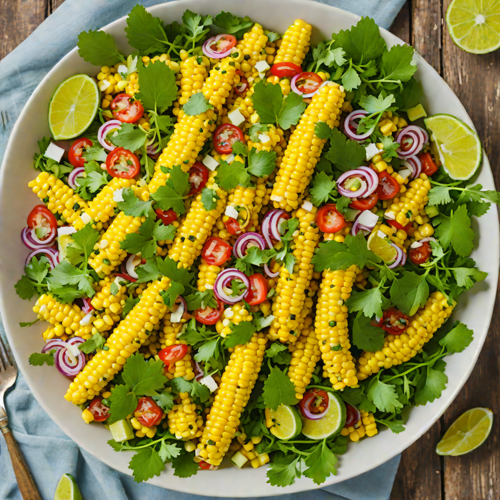 Firecracker Grilled Corn Salad with Lime and Cilantro