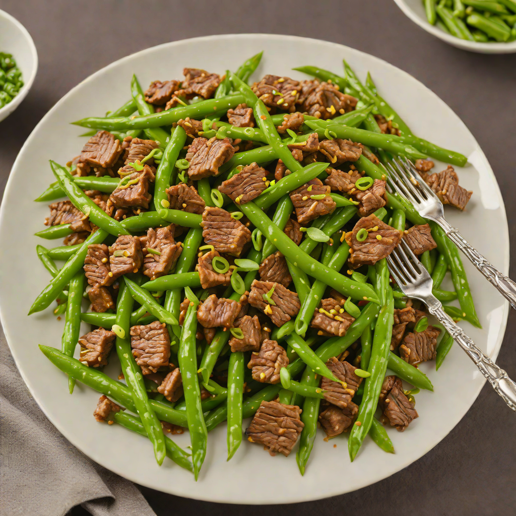 Quick Stir-Fried Beef with Green Beans and Ginger