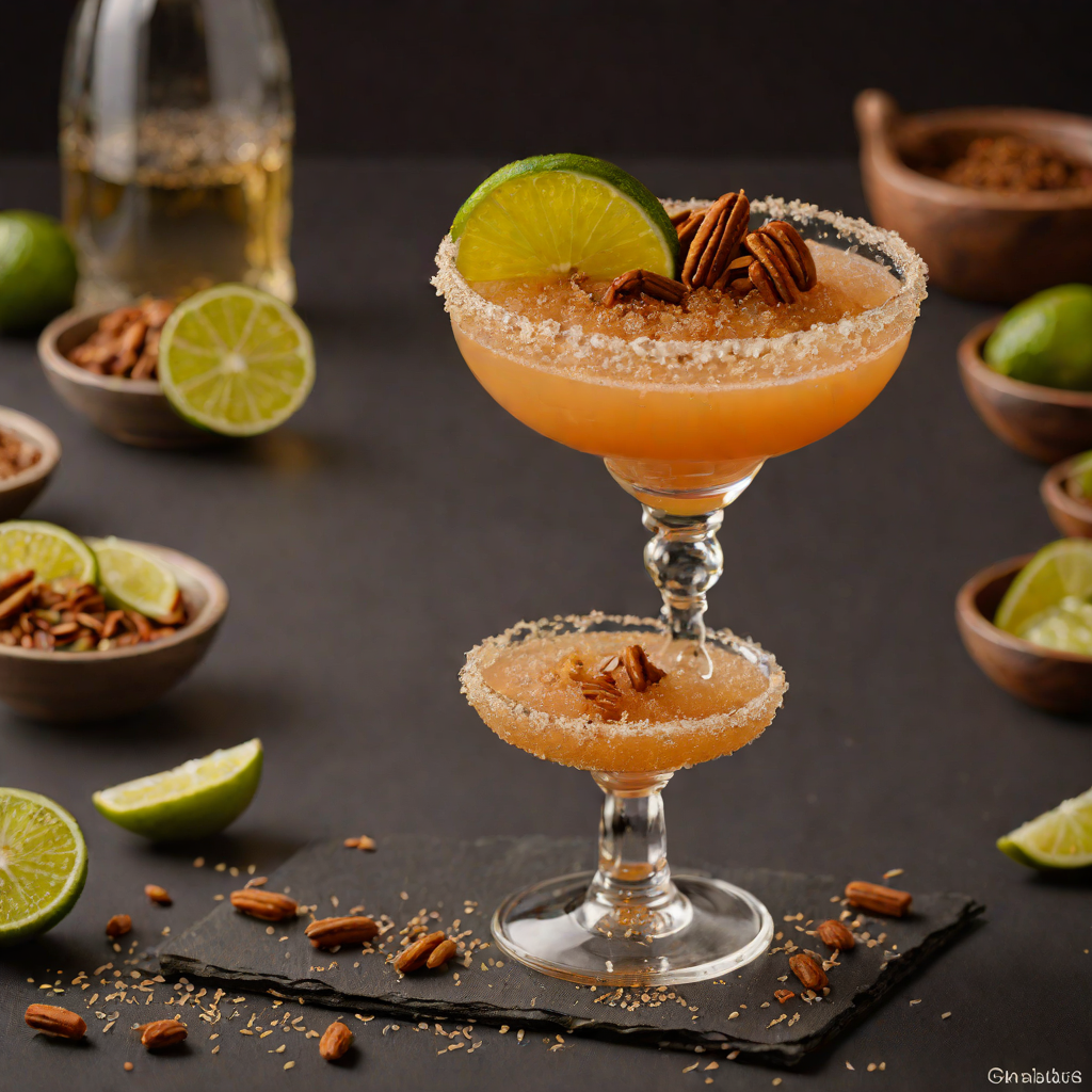 Mezcal-Infused Tamarind Margarita with Chili Salt Rim