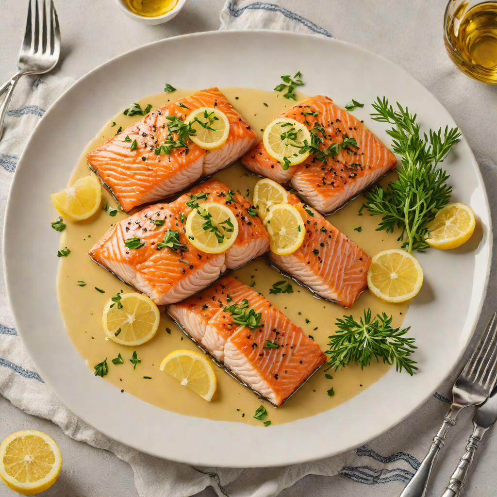 Pan-Seared Salmon with Lemon Garlic Butter Sauce