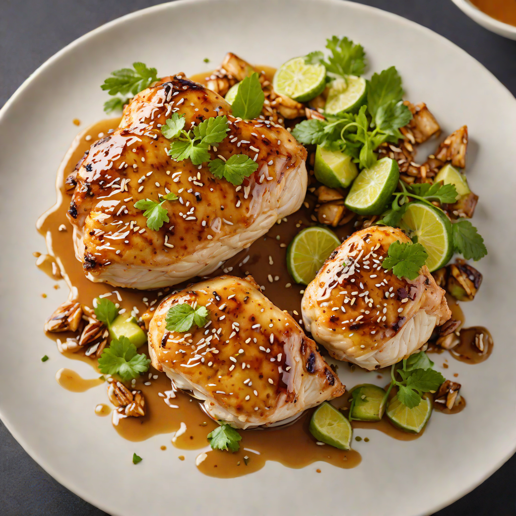 Pan-Seared Chicken with Honey-Lime Glaze and Toasted Sesame