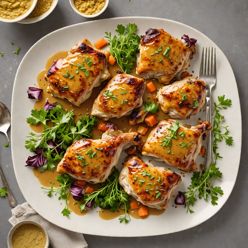 Sheet Pan Maple-Mustard Glazed Chicken Thighs