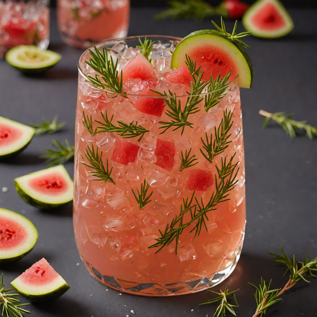 Charred Rosemary Watermelon Cooler