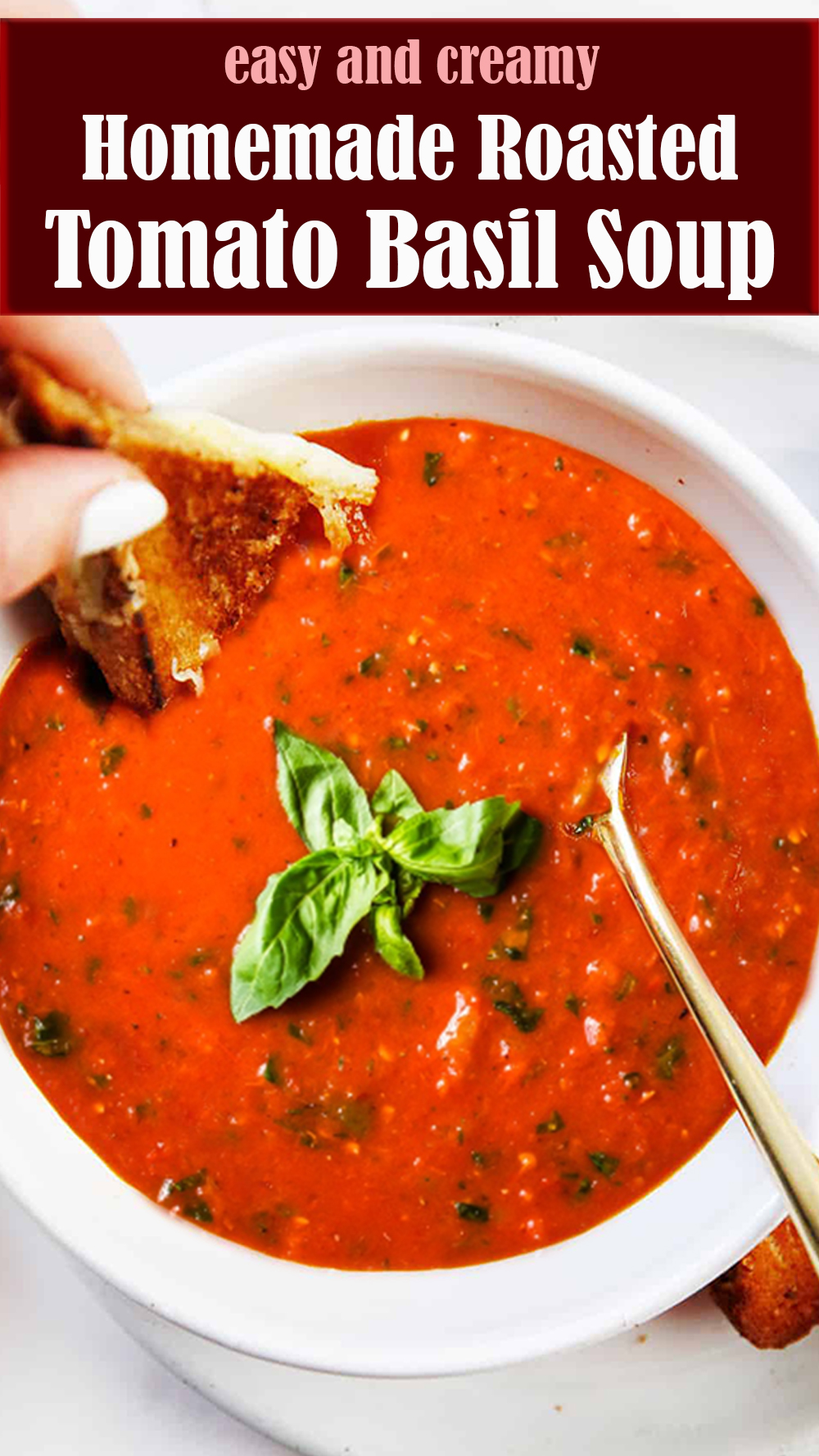 Low-Sodium Roasted Tomato & Basil Soup