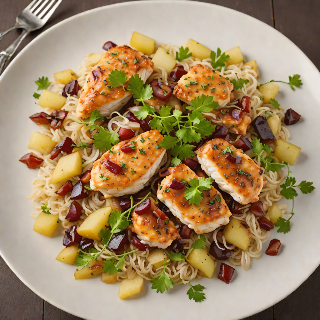 Sautéed Chicken with Caramelized Onion and Apple Relish