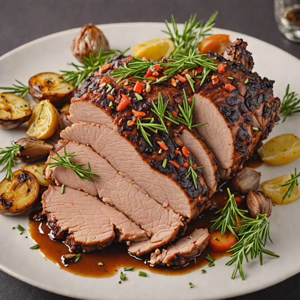 Slow-Roasted Argentine Pork Shoulder with Garlic and Rosemary