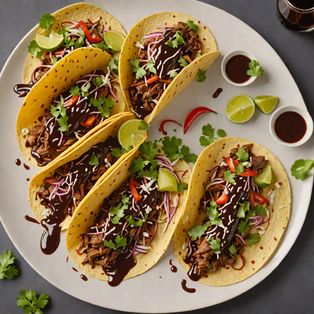 Mole-Inspired Pork Tacos with Spicy Chocolate Sauce