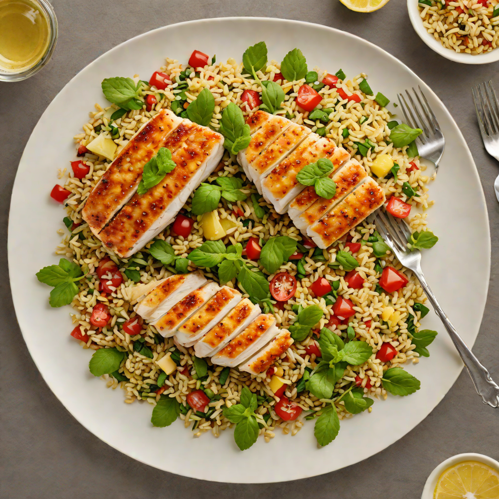 Pan-Seared Chicken with Lemon-Mint Quinoa Salad