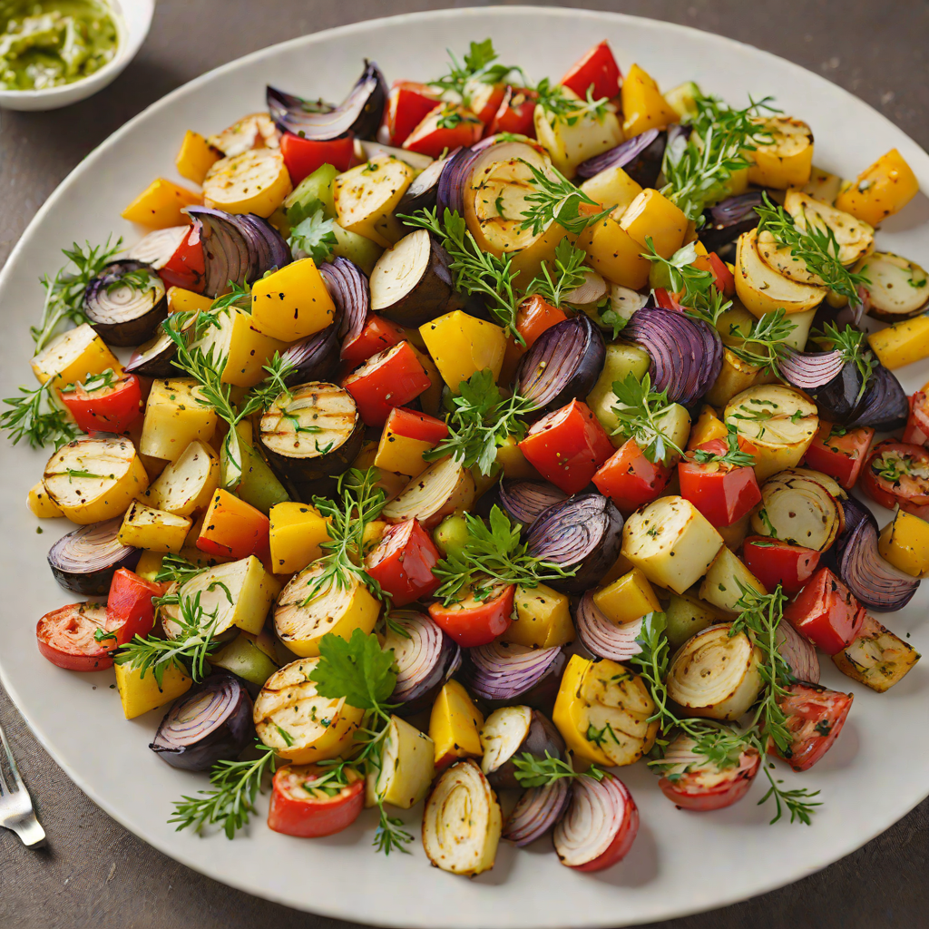 Oven-Roasted Vegetable Medley with Herbed Garlic Oil