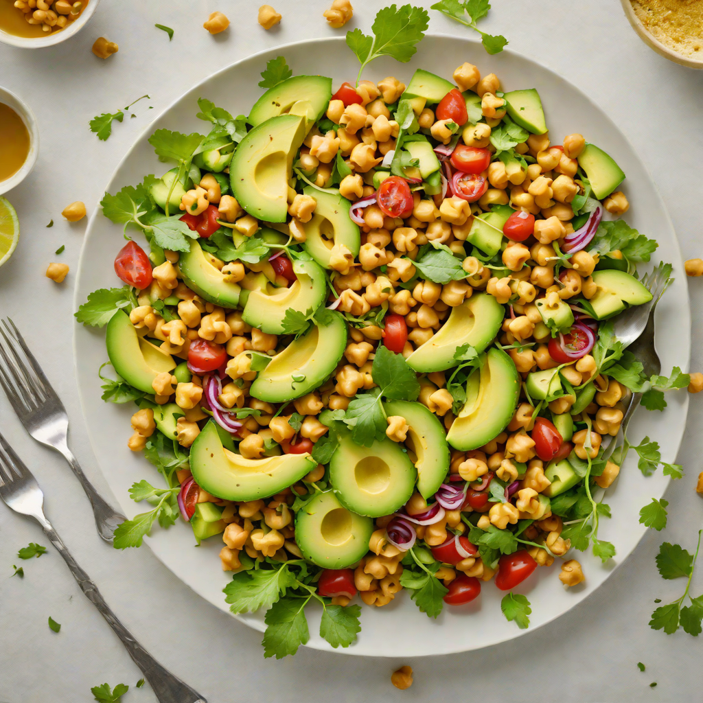 Gluten-Free Chickpea and Avocado Salad with Citrus Dressing