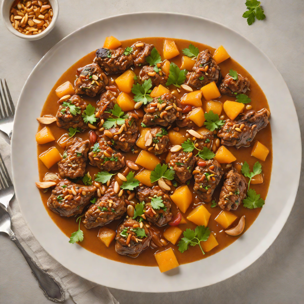 Four-Spiced Lamb Tagine with Apricots and Almonds