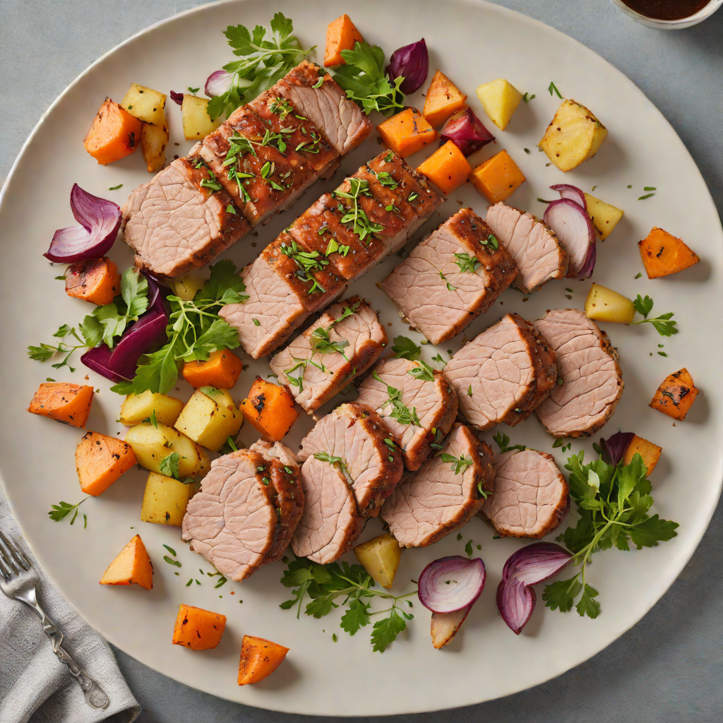 Half-Sheet Pan Spiced Pork Tenderloin with Root Vegetables