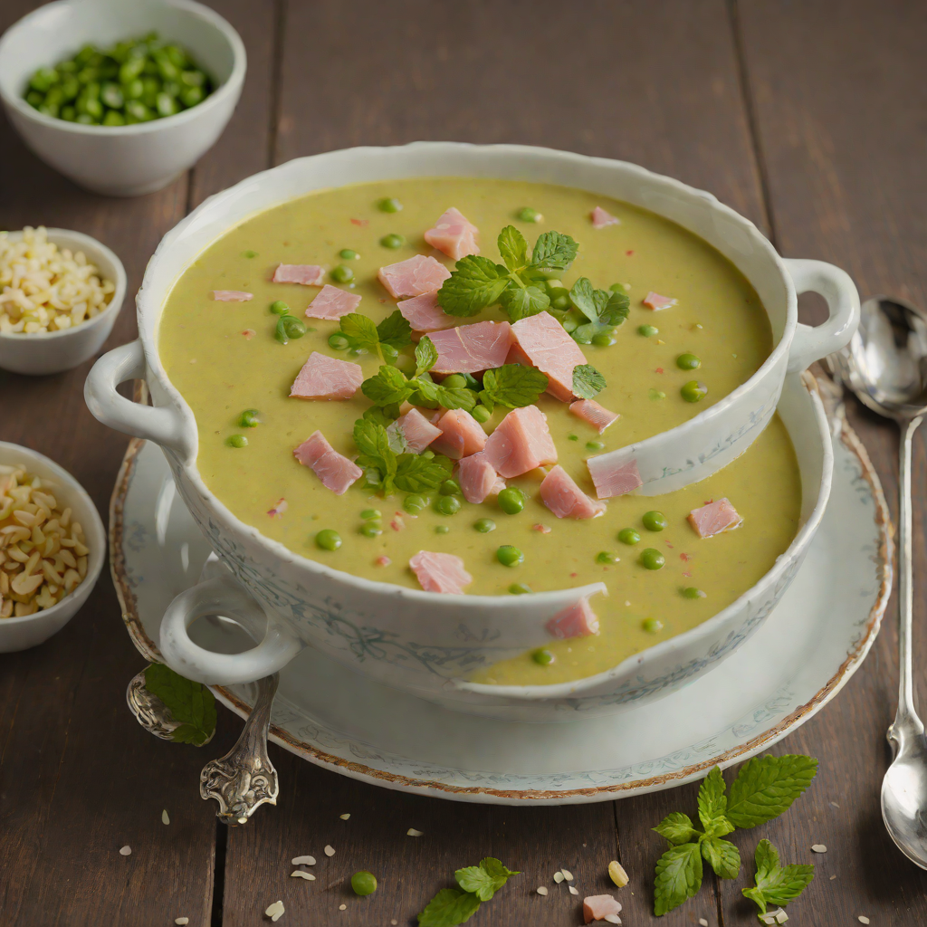 Liverpool-Style Pea Soup with Mint and Ham