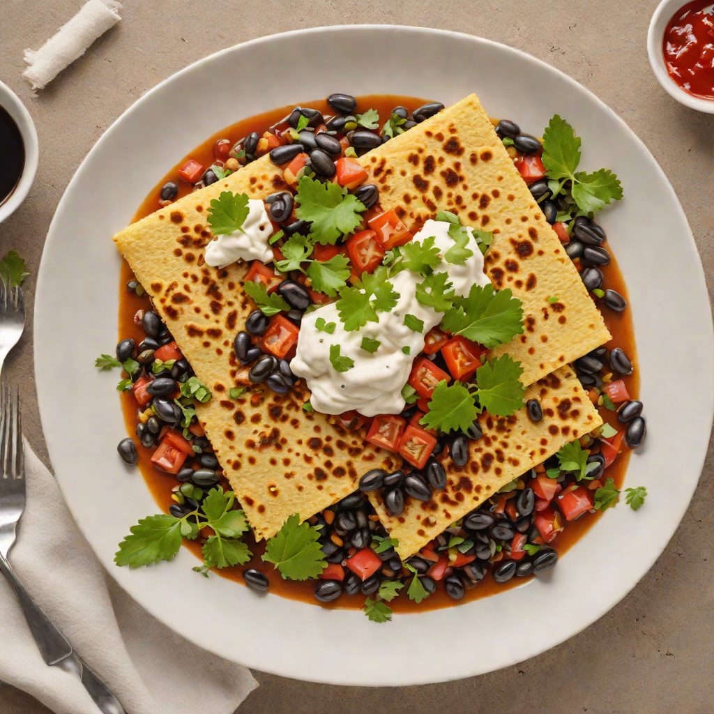 Toasted Oaxacan Tlayuda with Quesillo and Black Beans