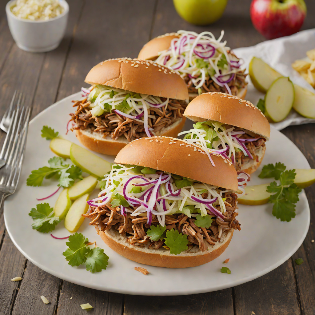 Wood-Smoked Pulled Pork Sandwiches with Apple Slaw