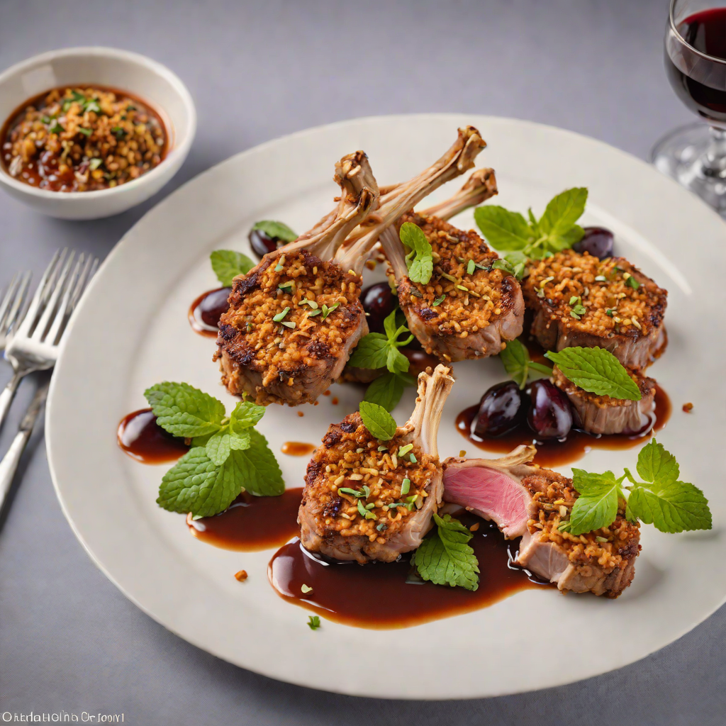 Macadamia-Crusted Lamb Chops with Mint and Davidson’s Plum Chutney