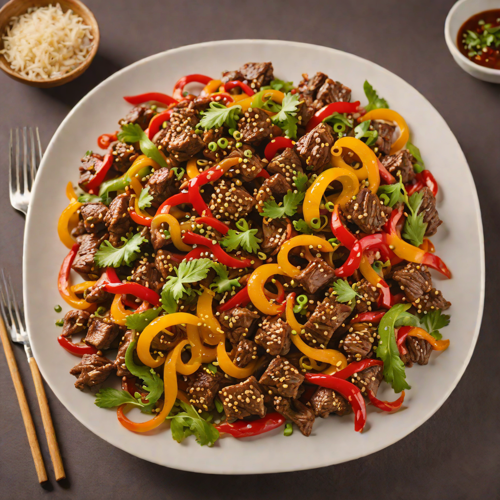 Spicy Szechuan-Style Stir-Fried Beef with Peppers
