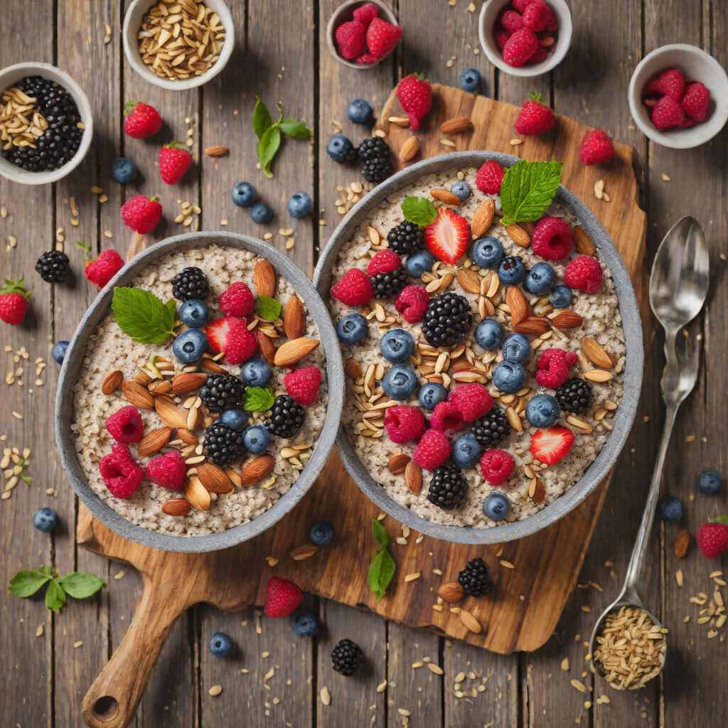 No-Bake Chia Pudding with Mixed Berries and Almond Butter