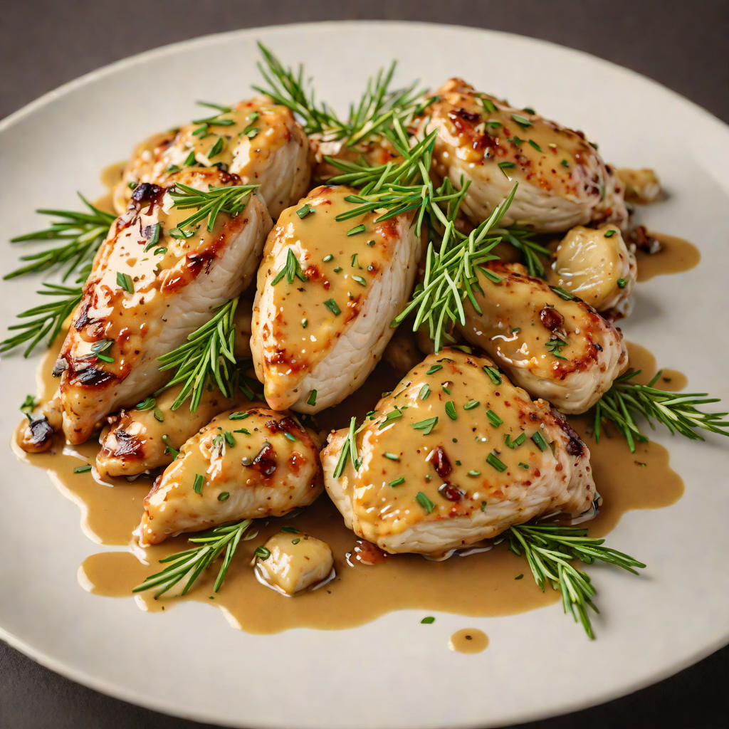 Sautéed Chicken with Honey-Mustard Glaze and Rosemary