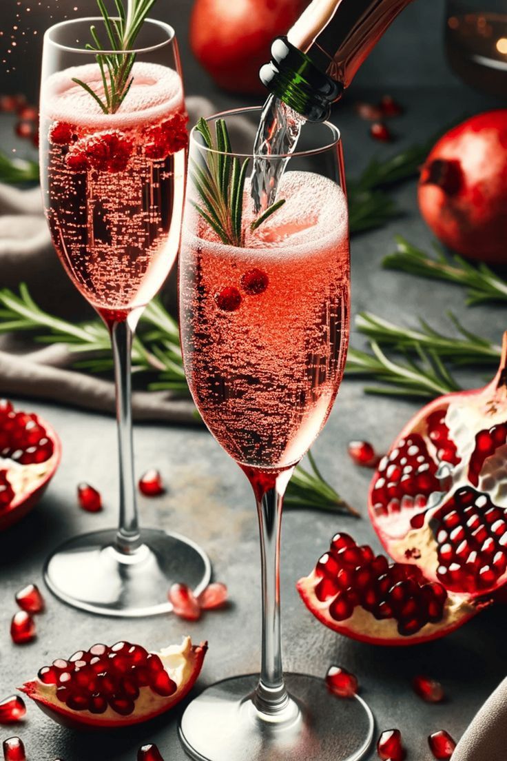 Velvet Pomegranate Champagne Sparkler