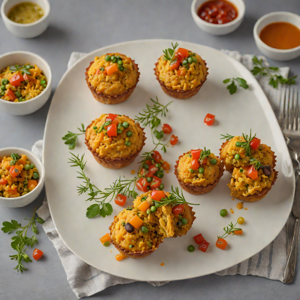 Pumpkin and Pea Damper Muffins with Thyme and Bush Tomato Relish