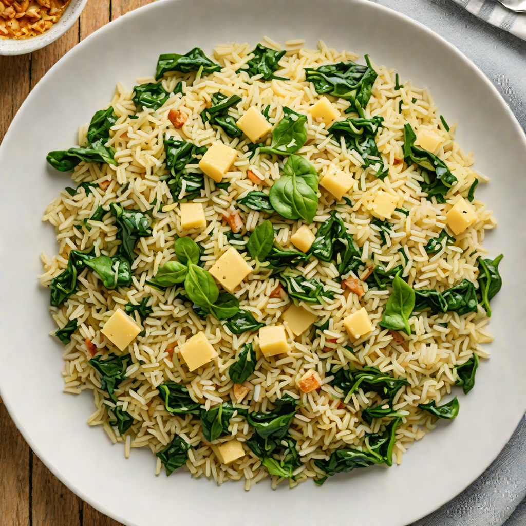 One-Pot Garlic Butter Rice with Spinach