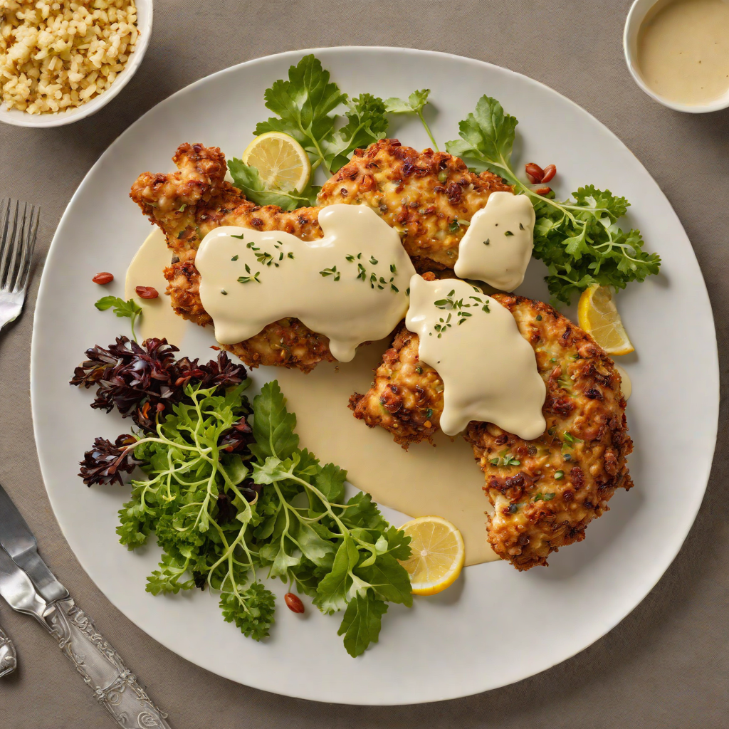 Roasted Macadamia-Crusted Chicken with Lemon Myrtle Aioli