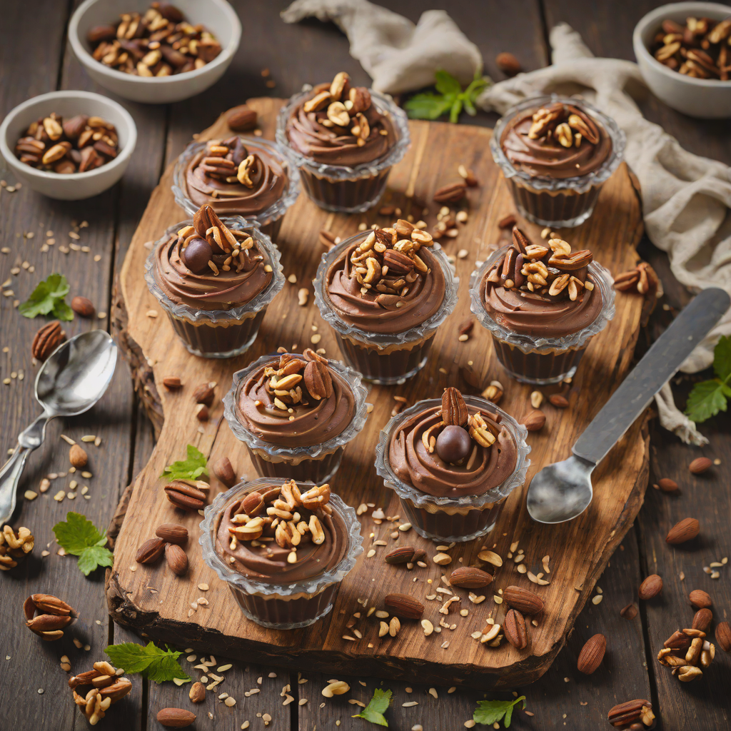 Layered No-Bake Chocolate Hazelnut Dessert Cups