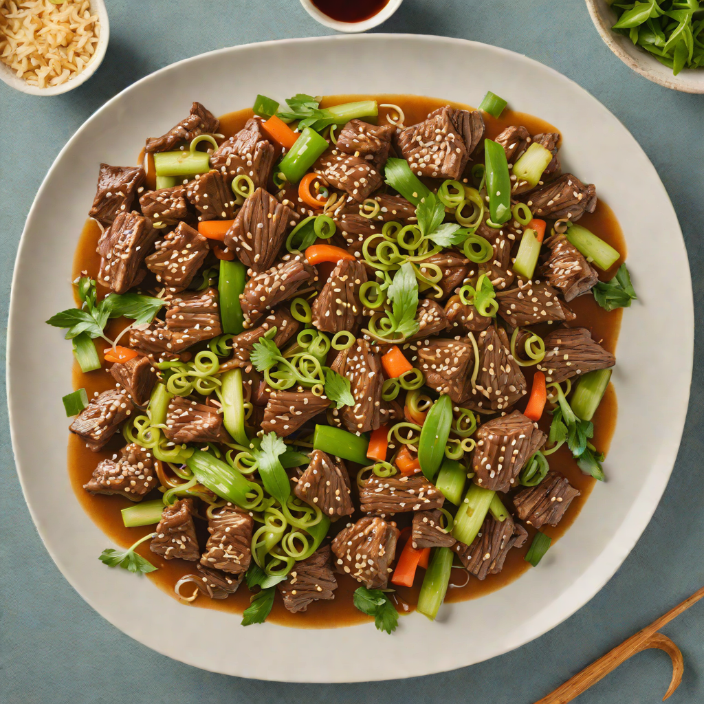 Mid-Rise Stir-Fried Beef with Ginger and Scallions