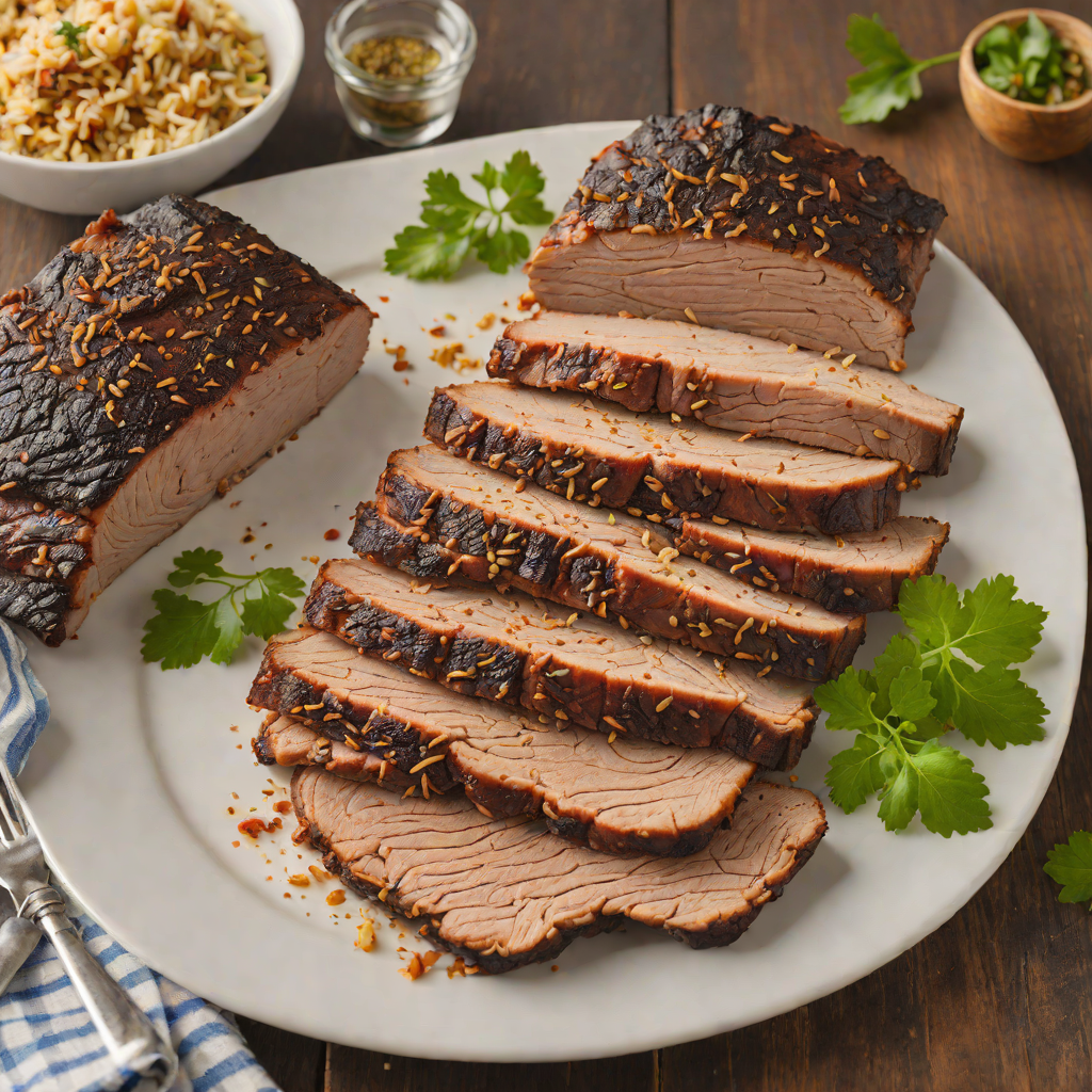 Slow-Smoked Brisket with Hickory and Garlic Rub